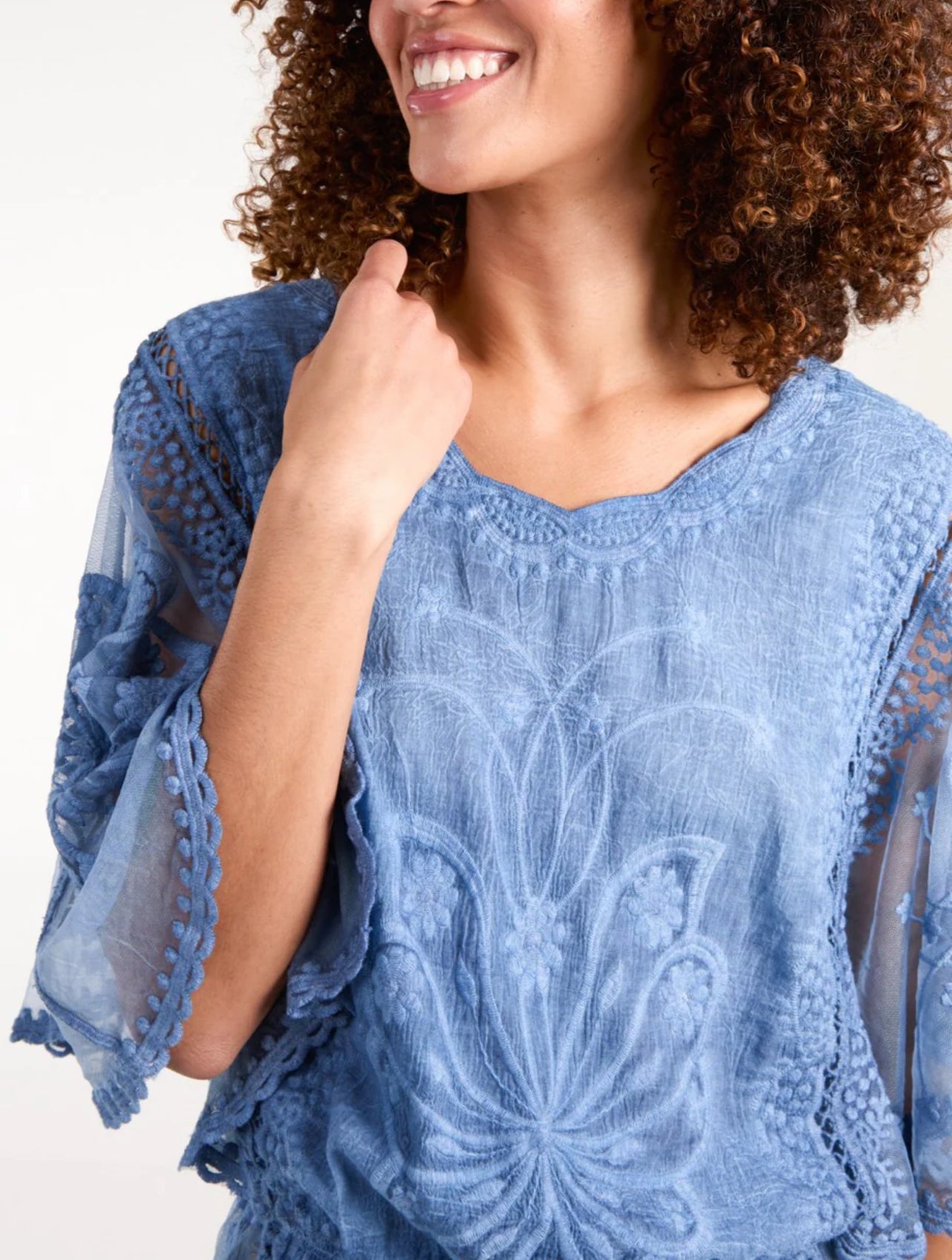 Floral Lace Butterfly Blouse