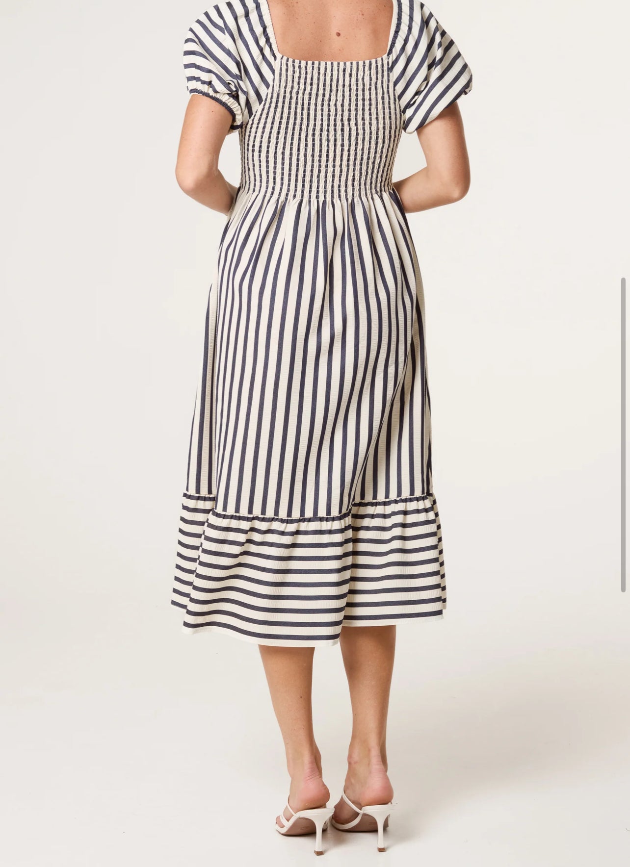 Puff Sleeve Midi Dress