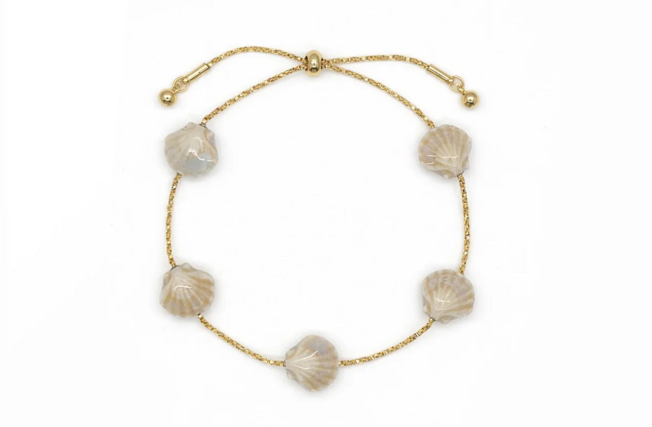 Porcelain Seashell Slider Bracelet