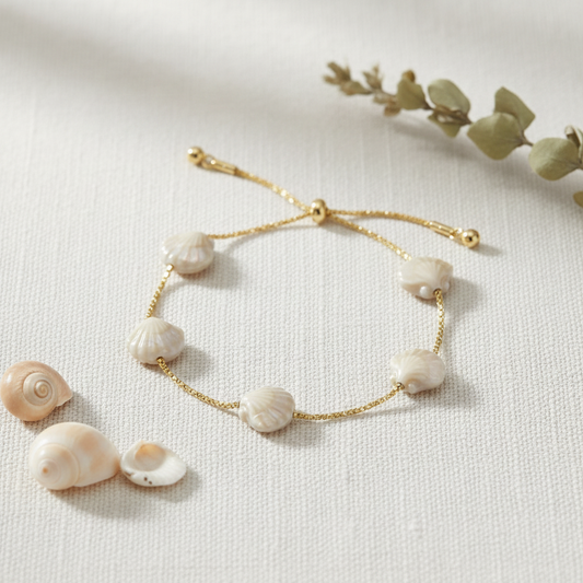 Porcelain Seashell Slider Bracelet