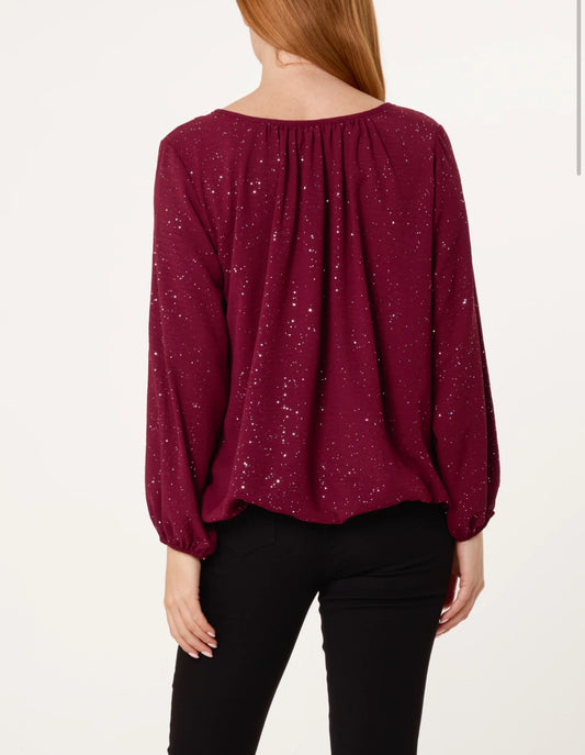 Scoop Glitter blouse