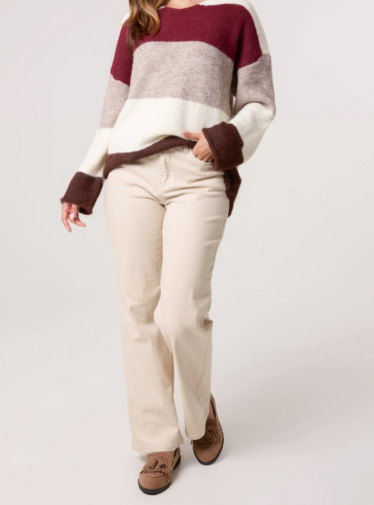 Striped Colour Block Jumper