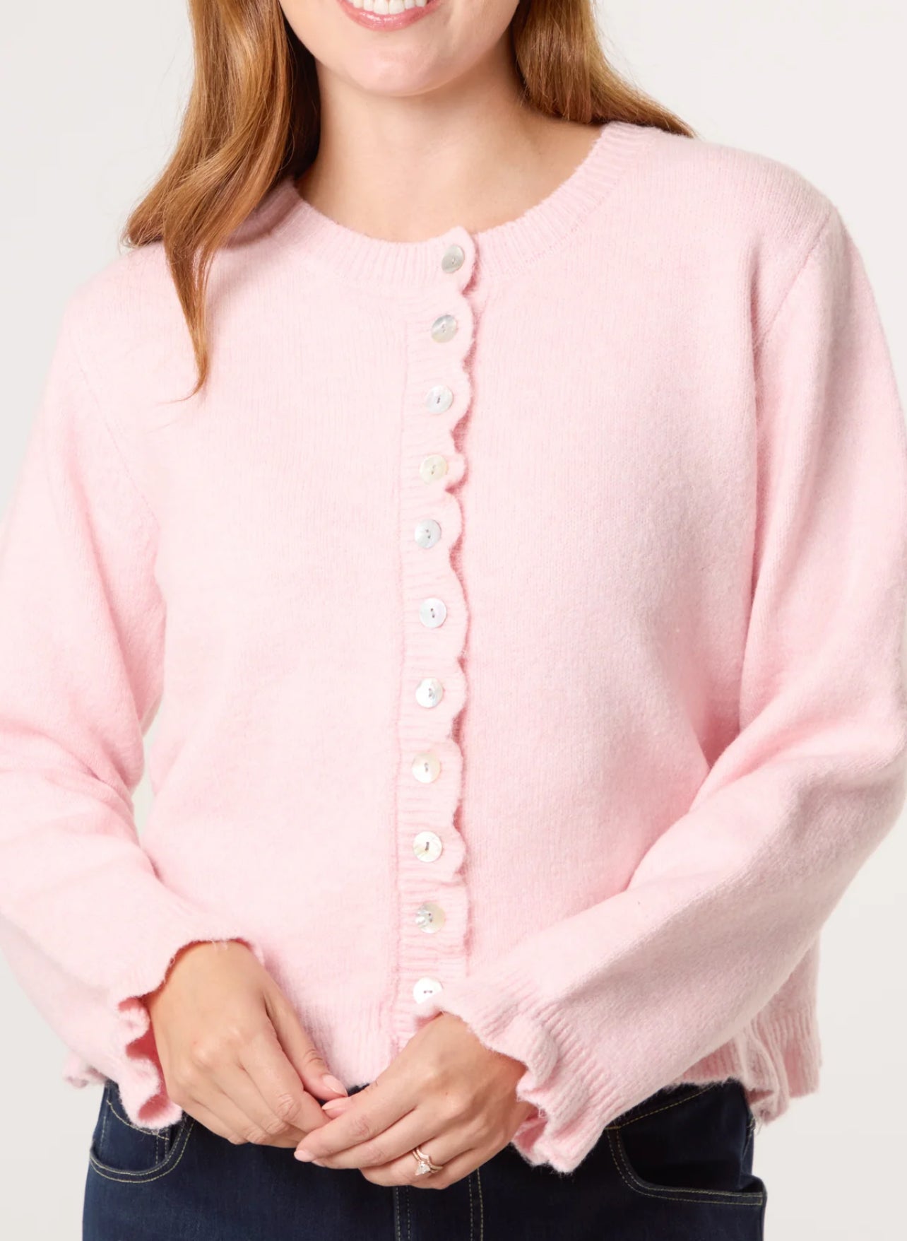 Ruffle Trim Cardigan