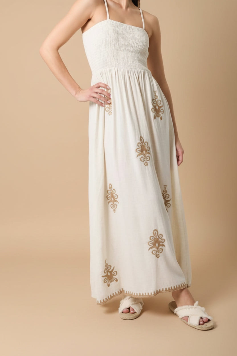 Bodice Damask Embroidered Dress