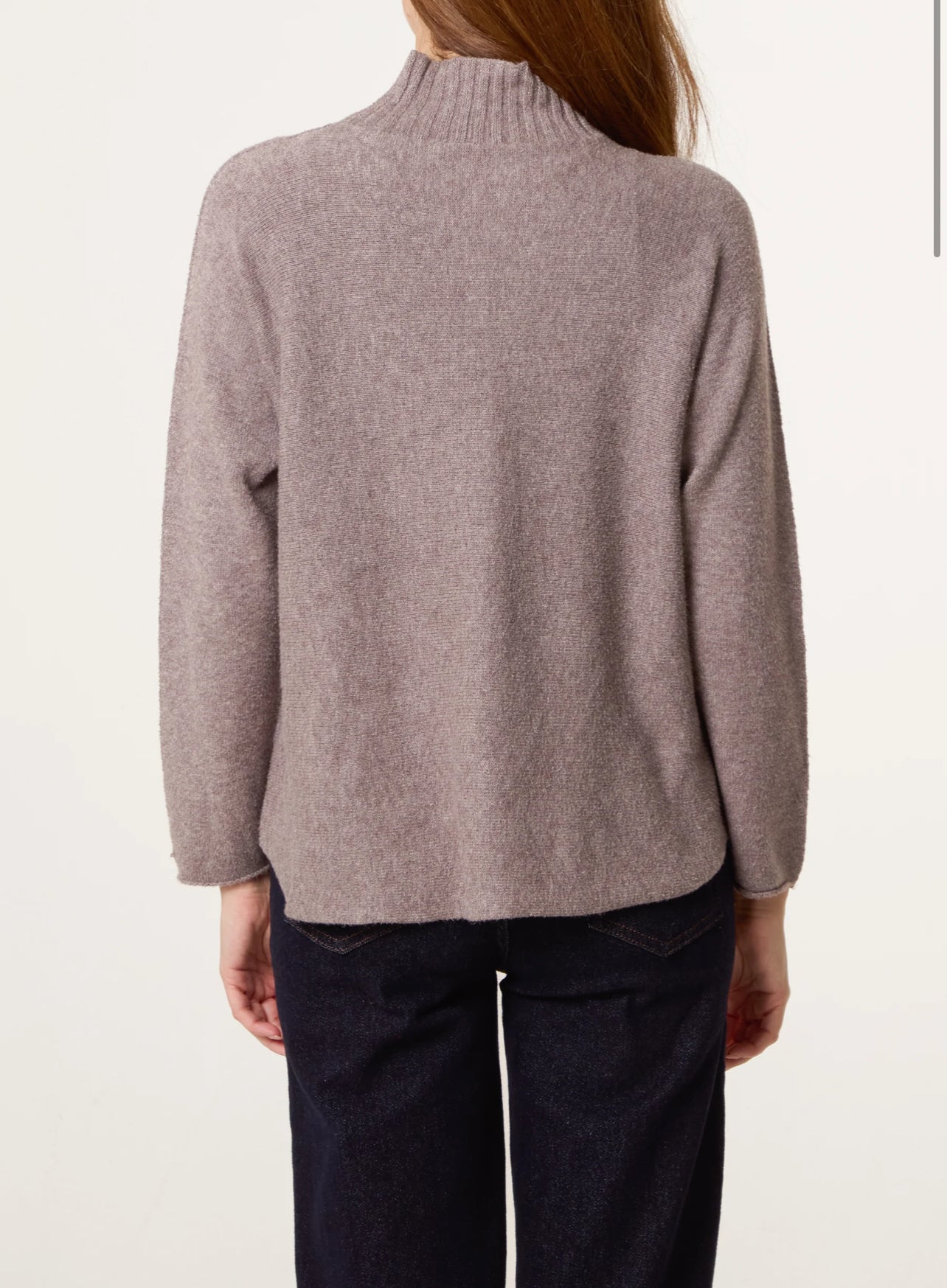 Ribbed High Neck Jumper