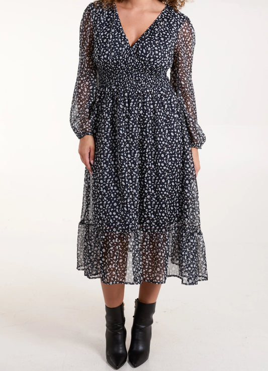 Spotty V-neck dress