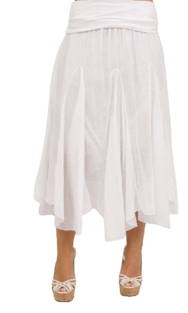 Cotton Midi Skirt