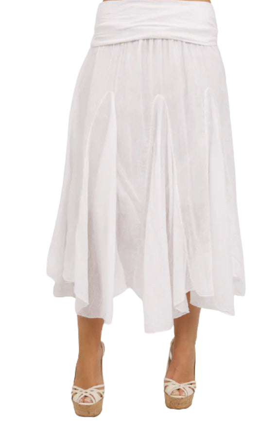 Cotton Midi Skirt