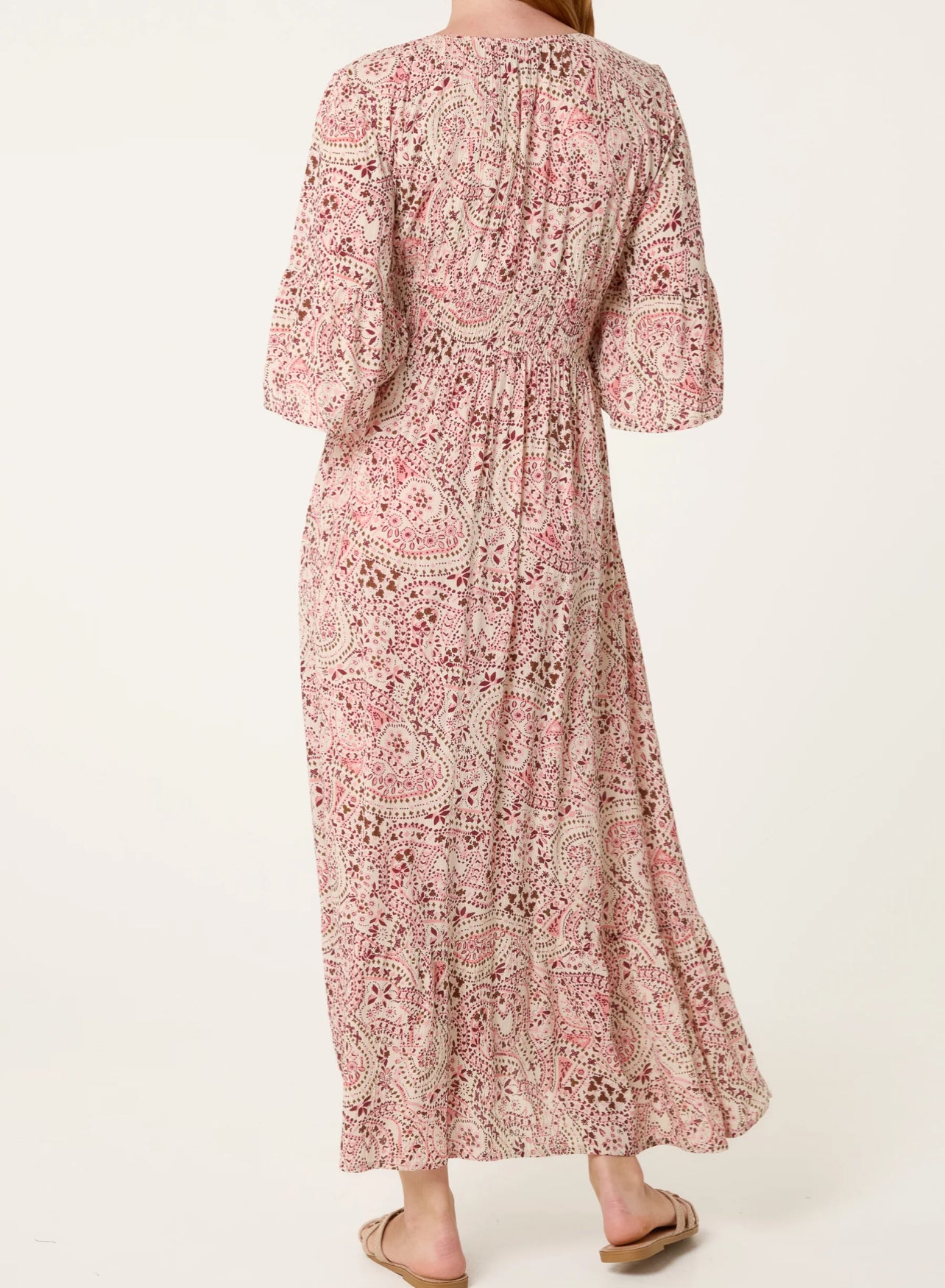 Paisley V Neck Dress