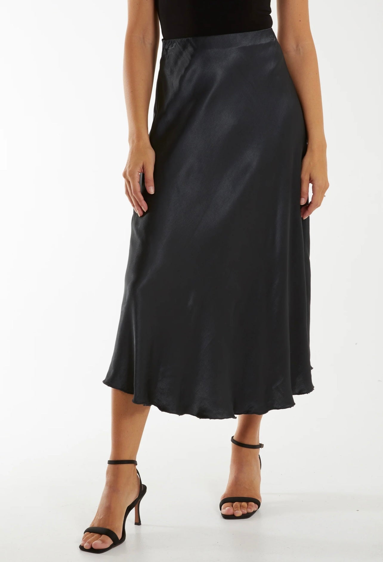 Satin Midi Skirt