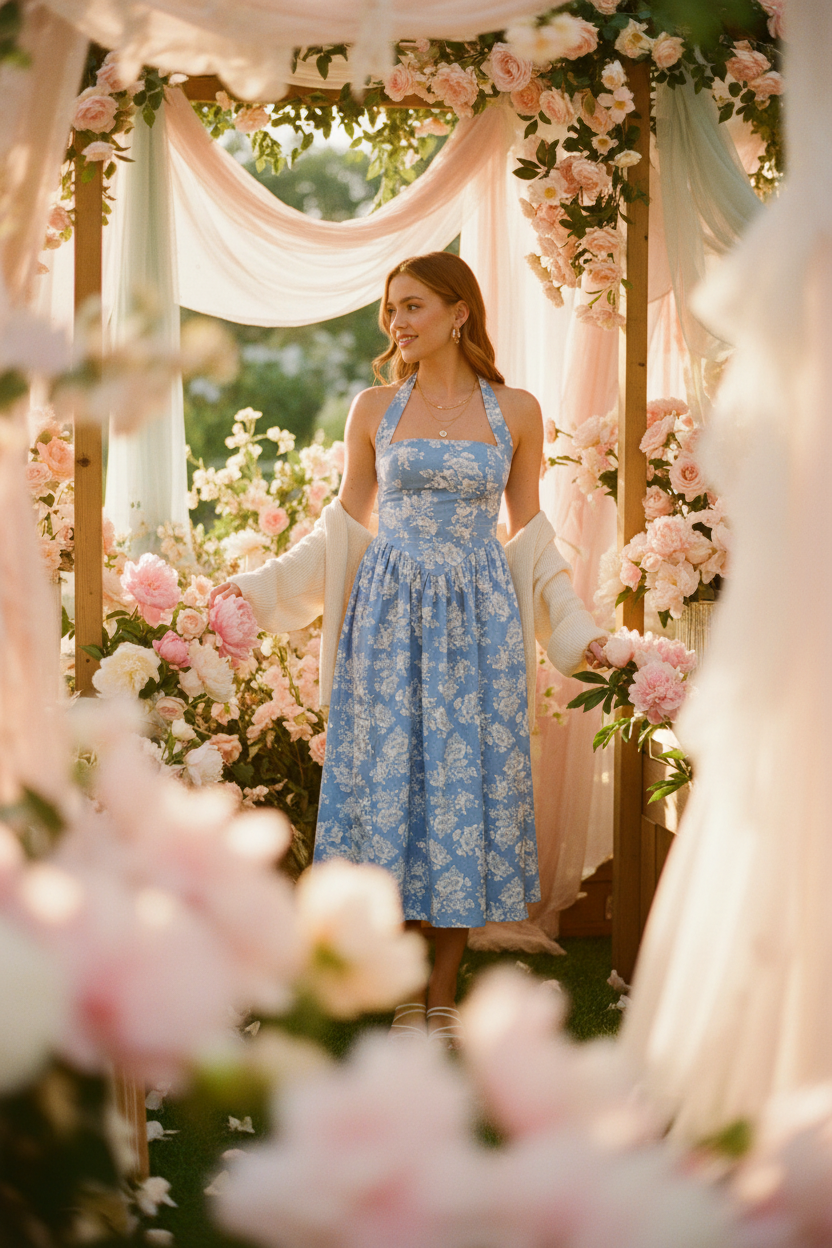 Bodice Halter neck Dress