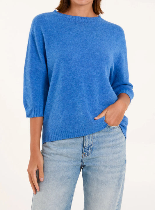 Short sleeve crew neck jumper