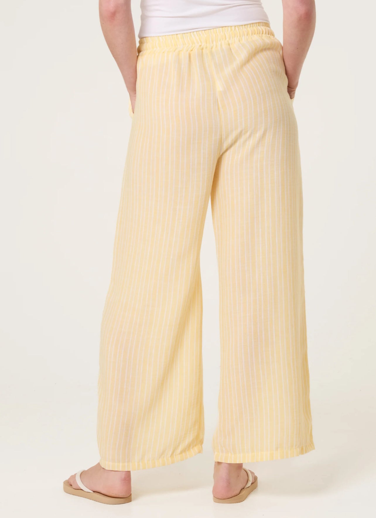 Cotton Blend Stripe Trousers