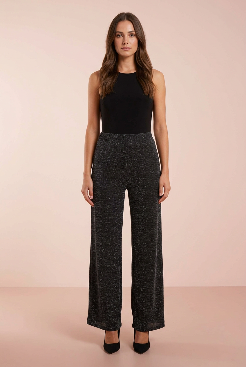 Glitter Wide Leg Trousers