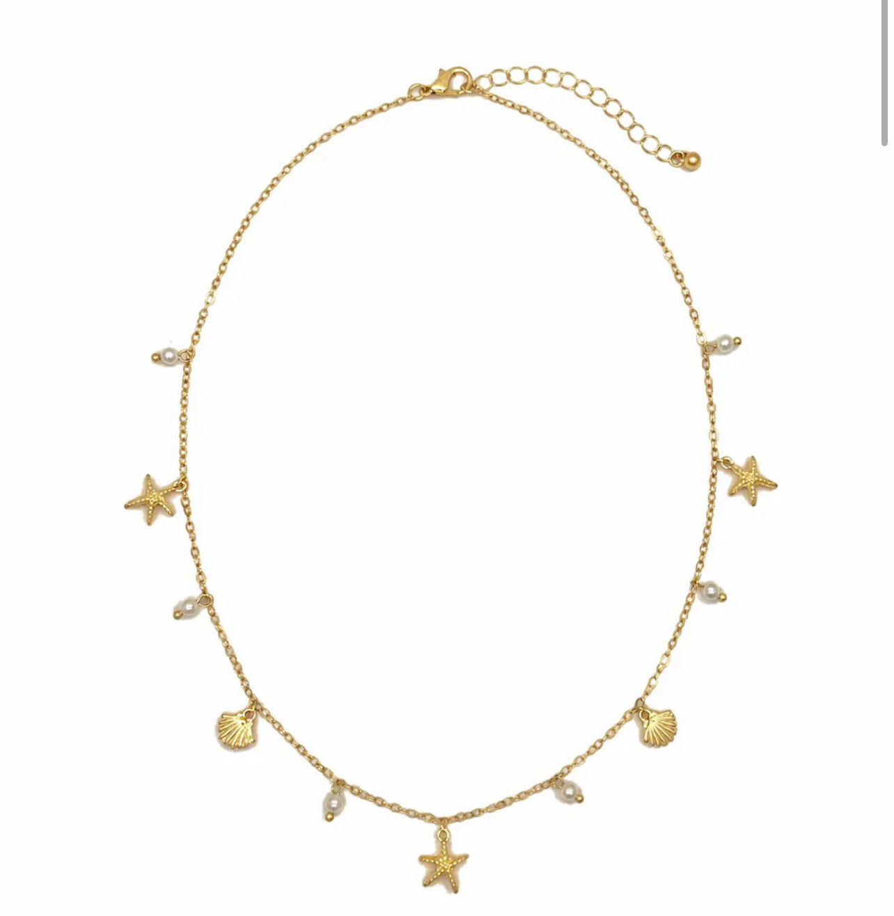 Assorted Shells & Pearl Necklace
