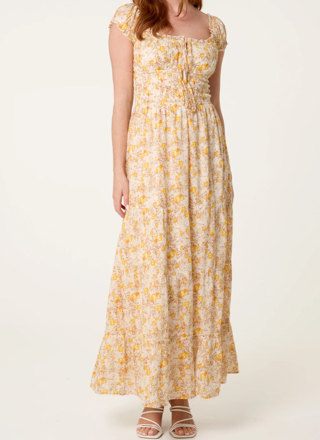 Double Front Floral Dress