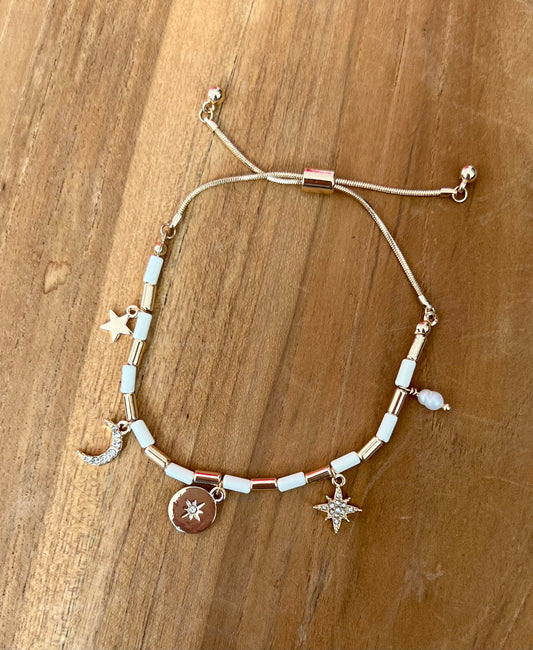 Moon & Stars Slider Bracelet