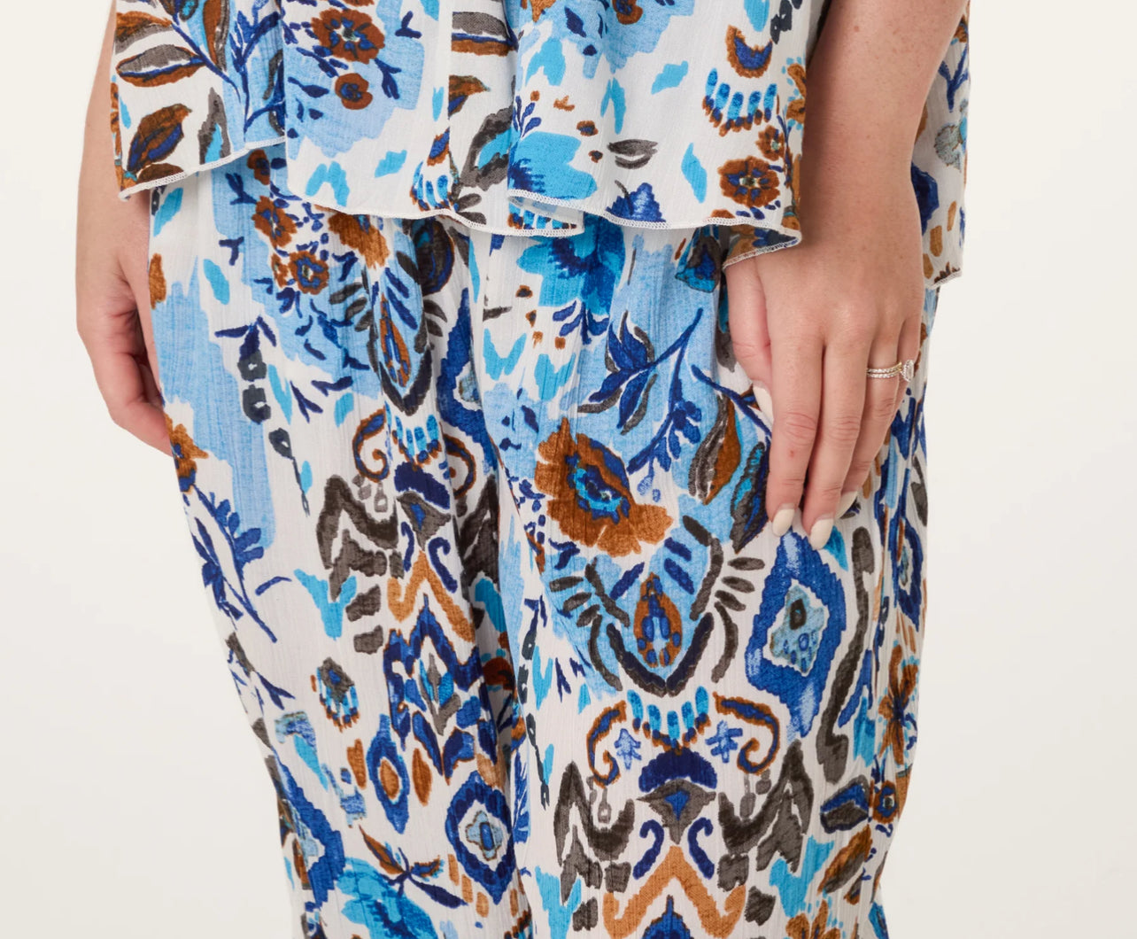 Crinkle Rayon Trousers