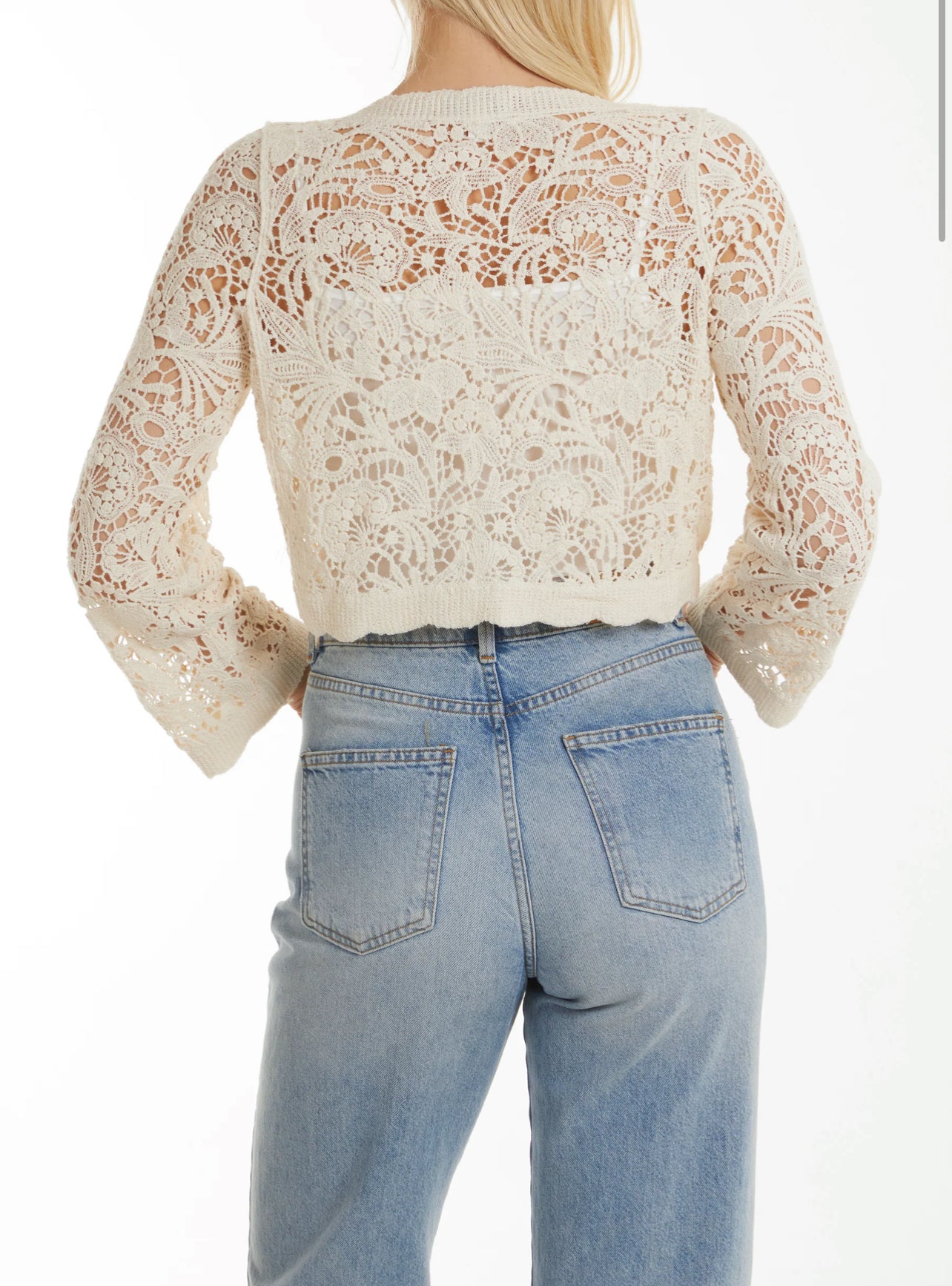 Crochet Flower Pattern Cardigan
