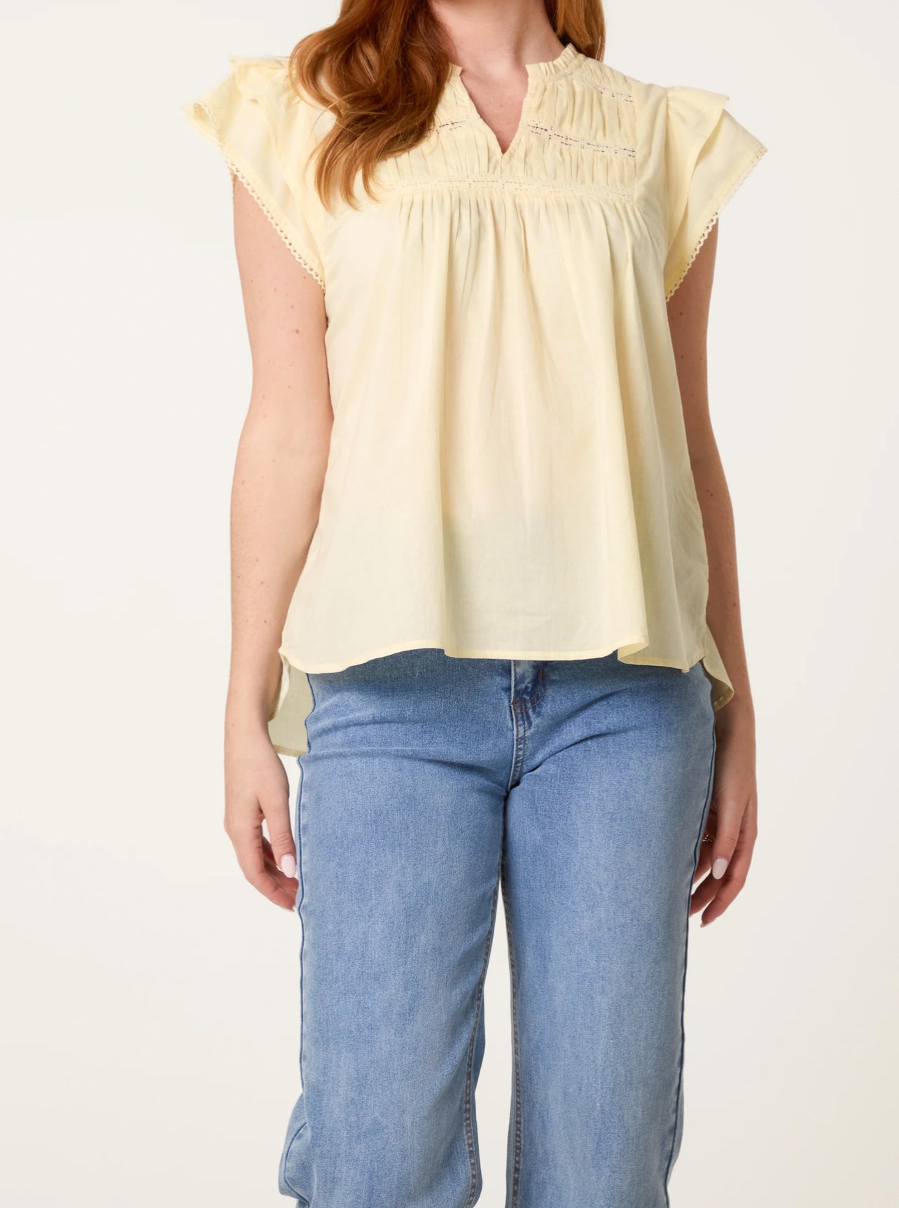 Boho Ruffle Sleeve Top