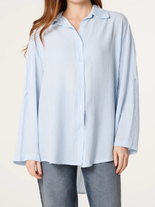 Cotton Blend Stripe Shirt