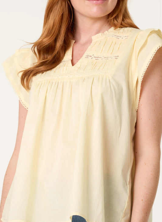 Boho Ruffle Sleeve Top