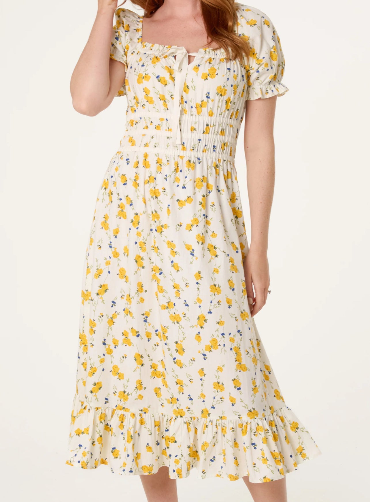 Ditsy Milkmaid Dress