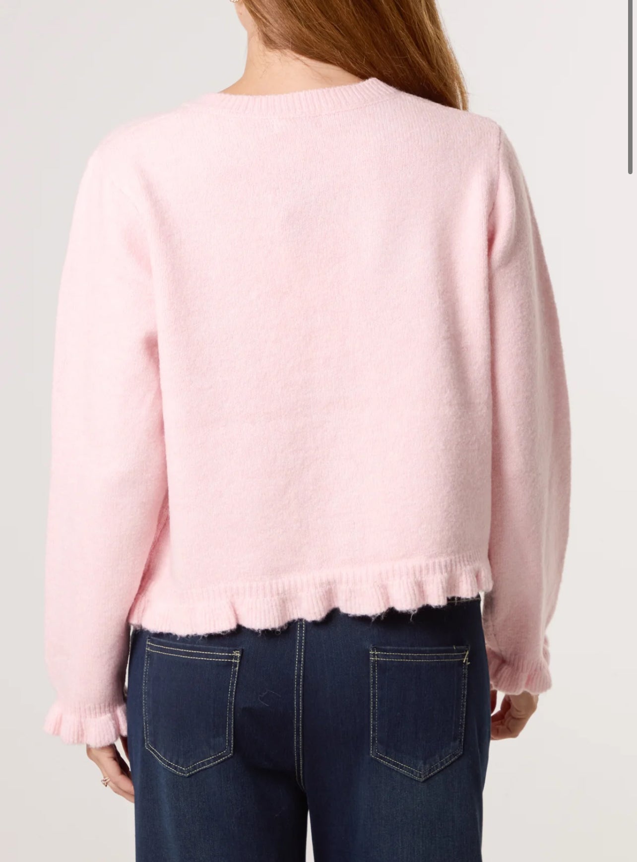 Ruffle Trim Cardigan