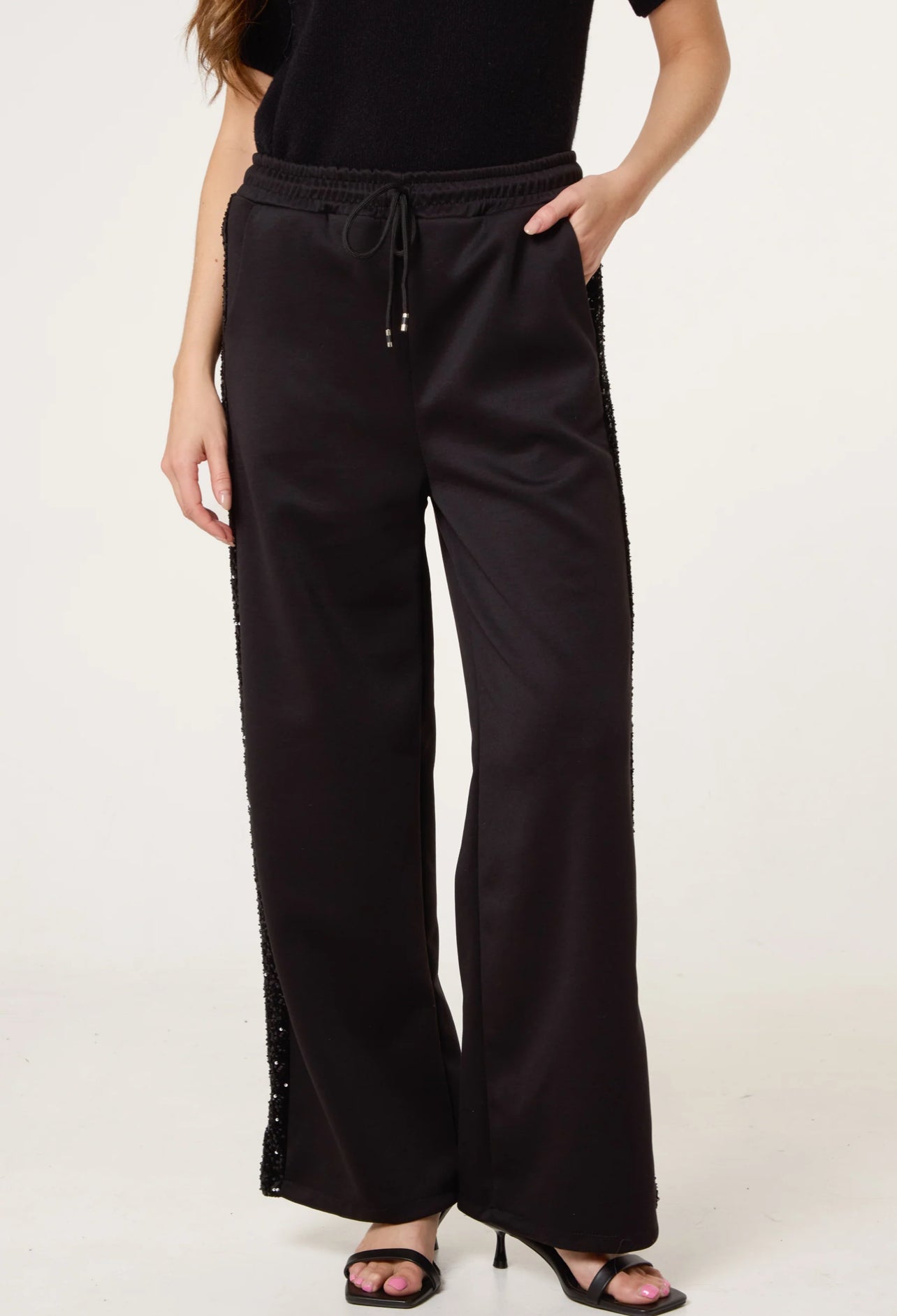Sequin Velvet Trousers