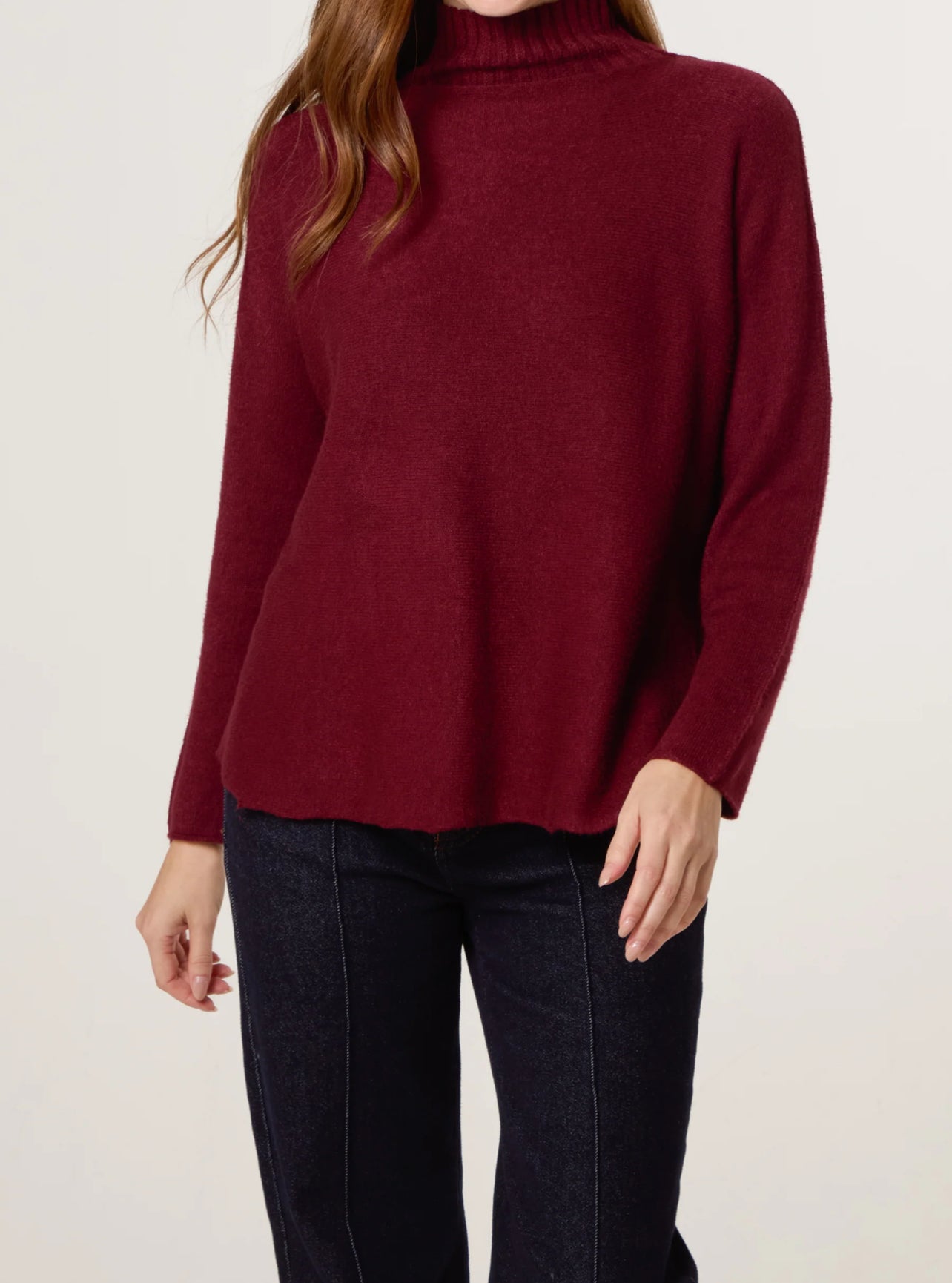 Ribbed High Neck Jumper