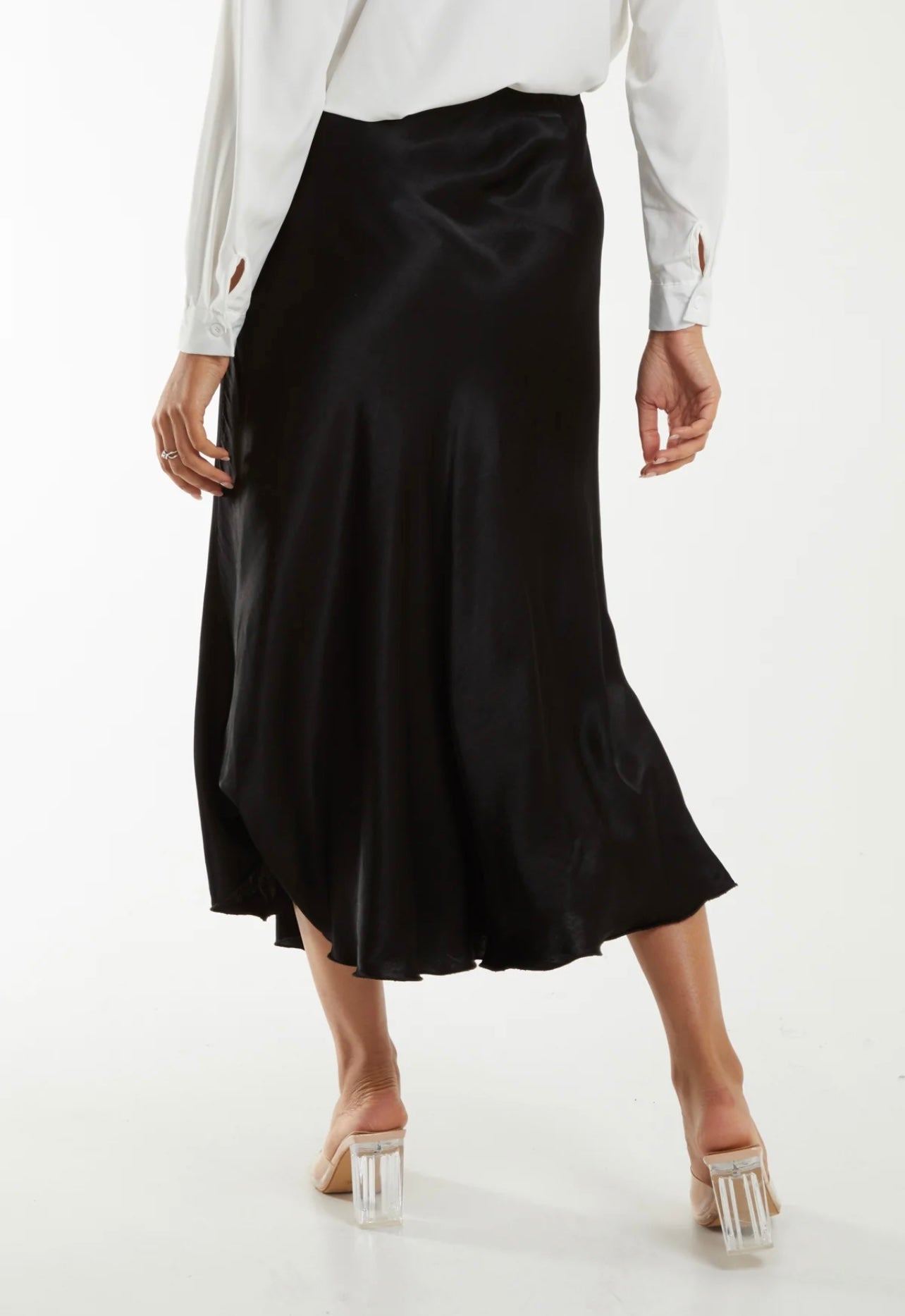 Satin Midi Skirt