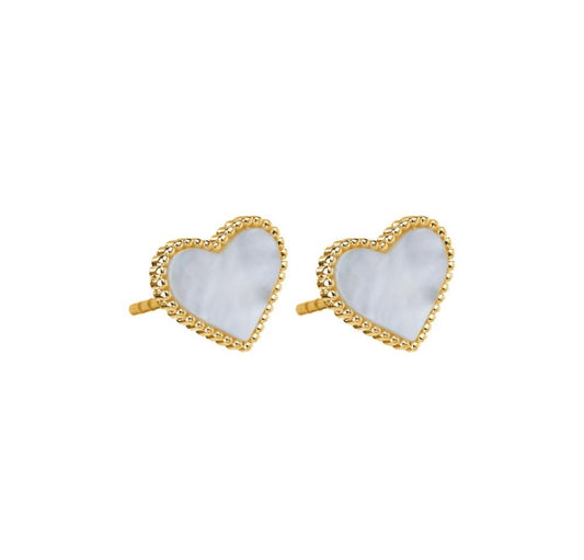 Mother of pearl heart earring