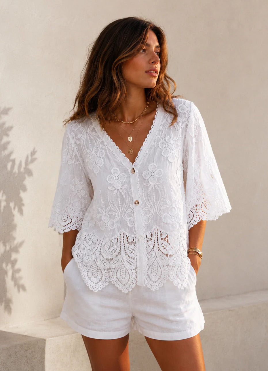 Lace Bottom Shirt