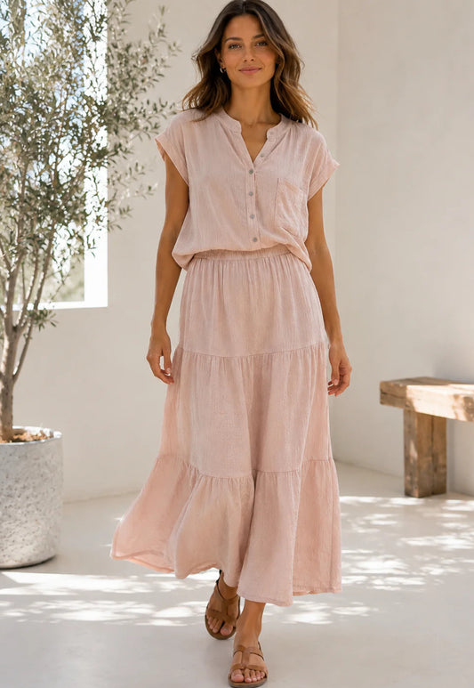 Crinkle Maxi Skirt
