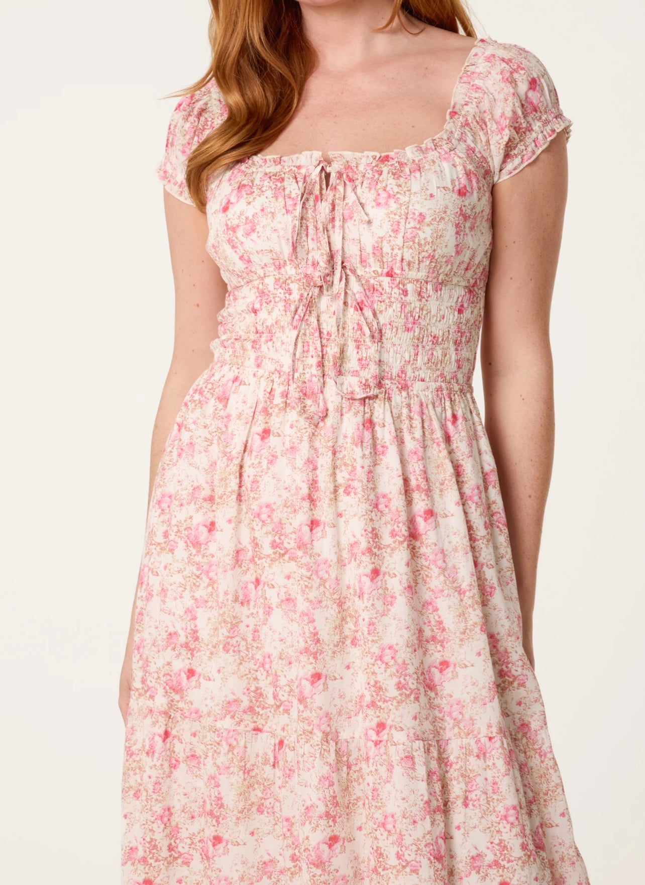 Double Front Floral Dress