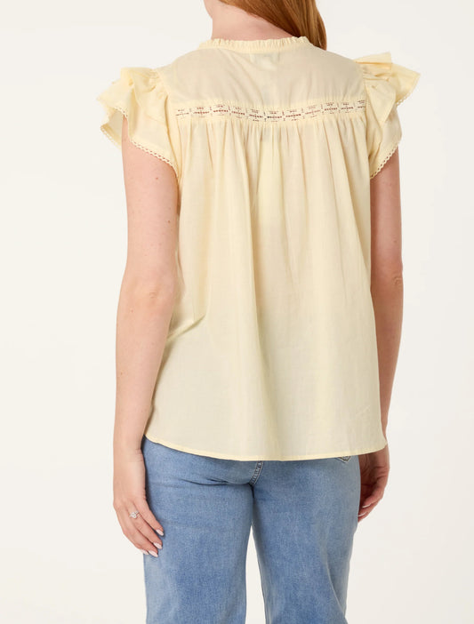 Boho Ruffle Sleeve Top