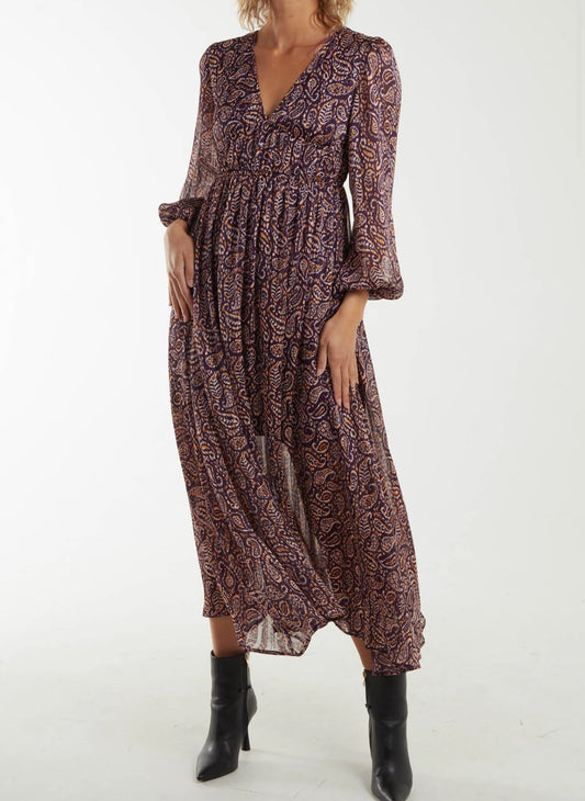 Pretty paisley maxi dress