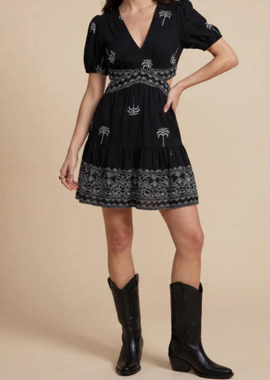 Open Back Palm Tree Dress