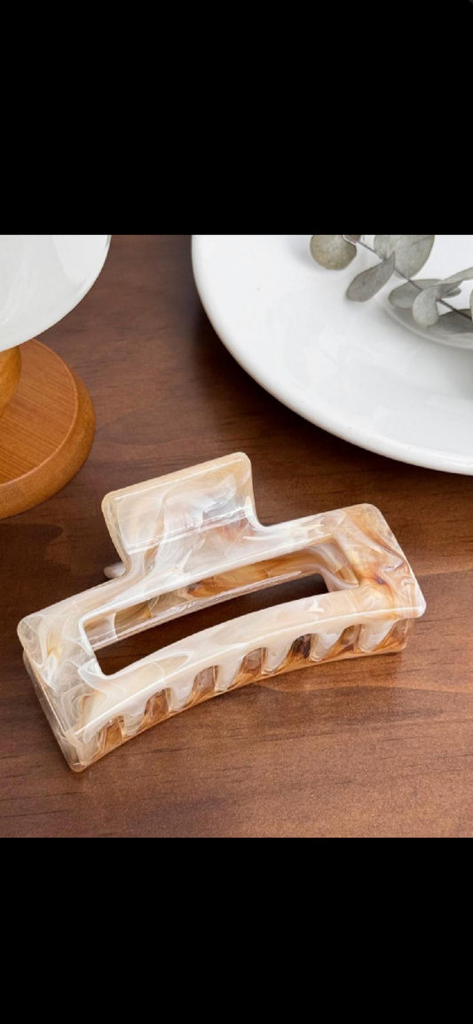 Marble Resin Claw Clip