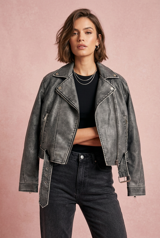 Stone Wash Pu Jacket