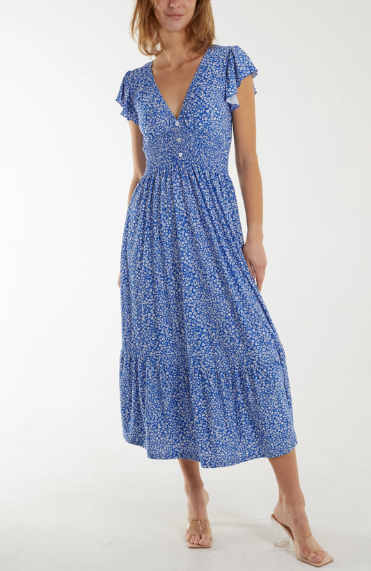 Ditsy Floral Button Dress