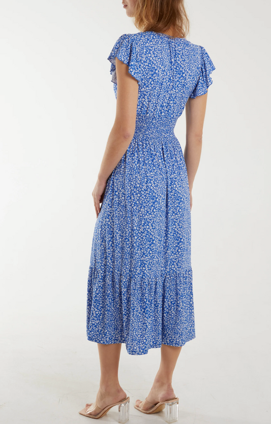 Ditsy Floral Button Dress
