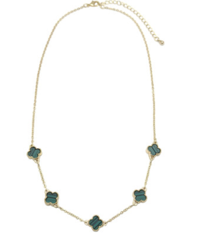 Five Clover Short Necklace