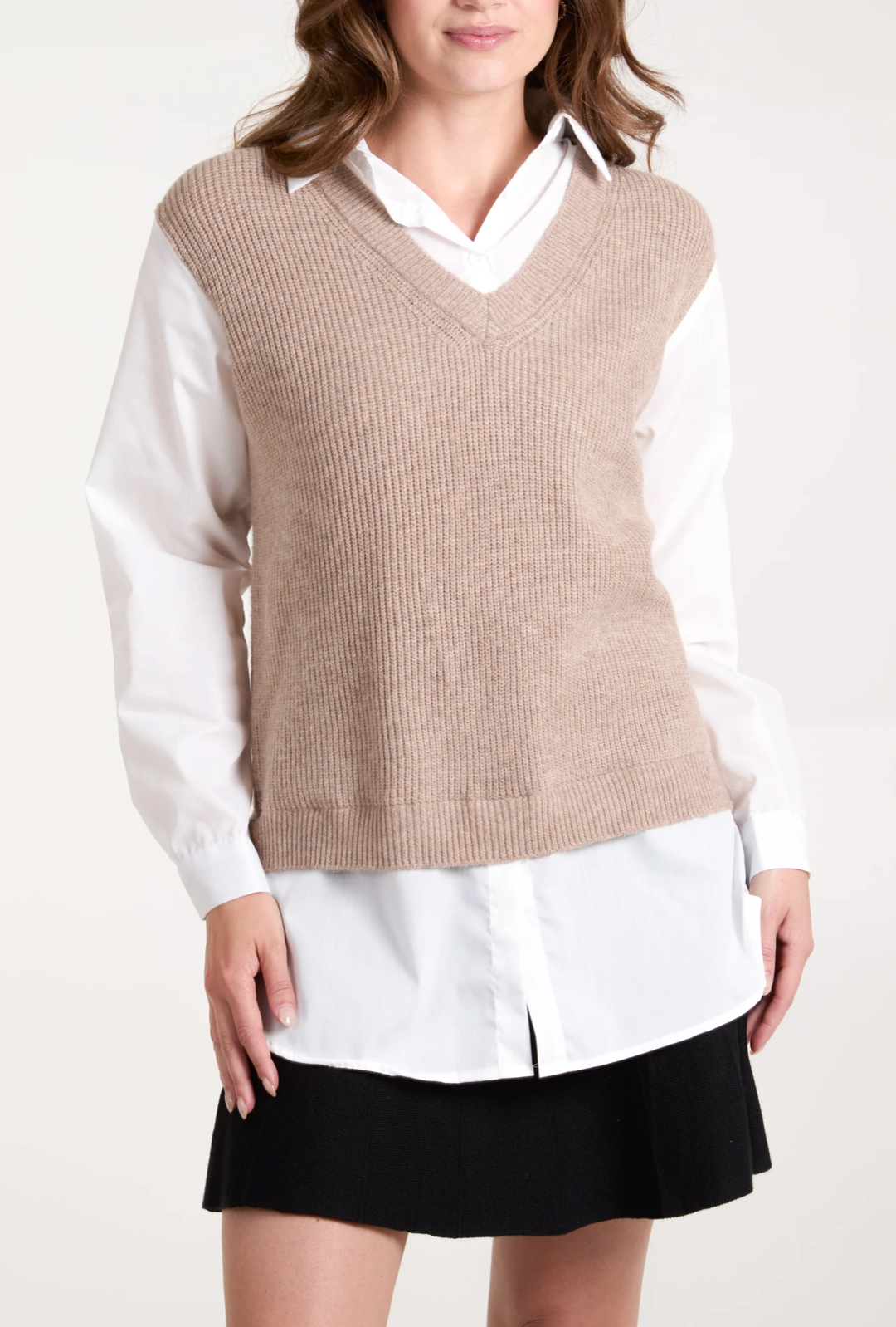 V-Neck Knit Vest