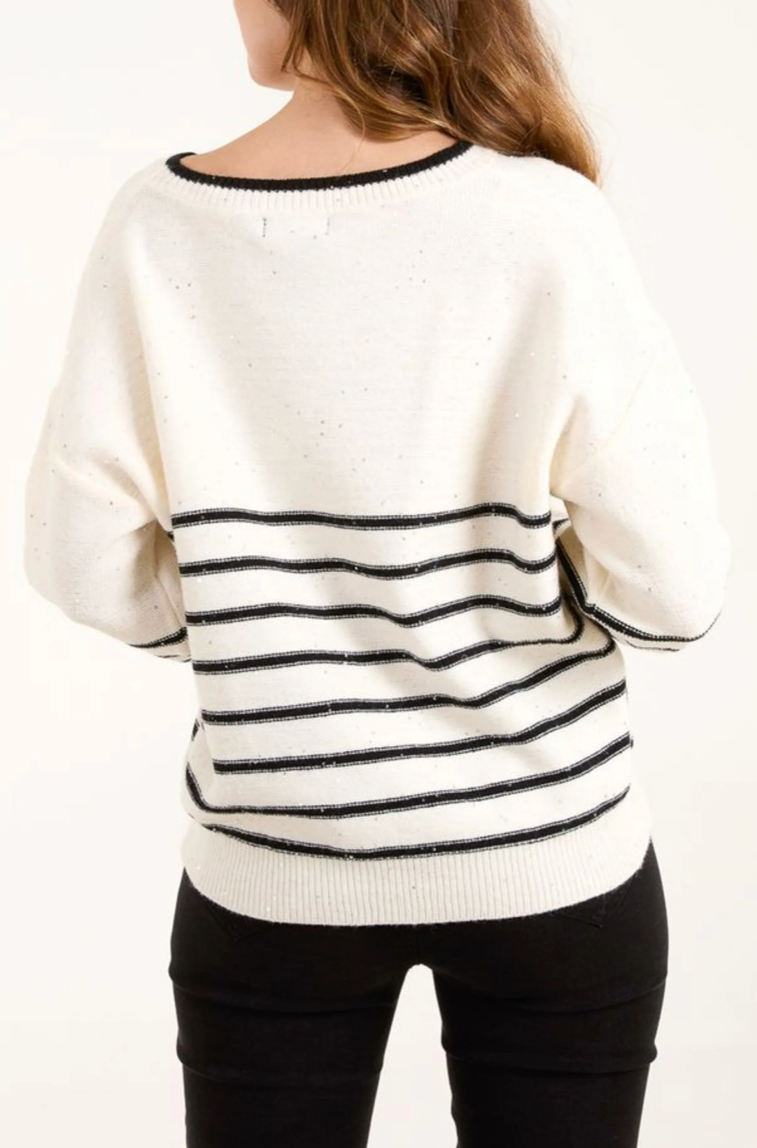 Stripes And Sequin Jumper