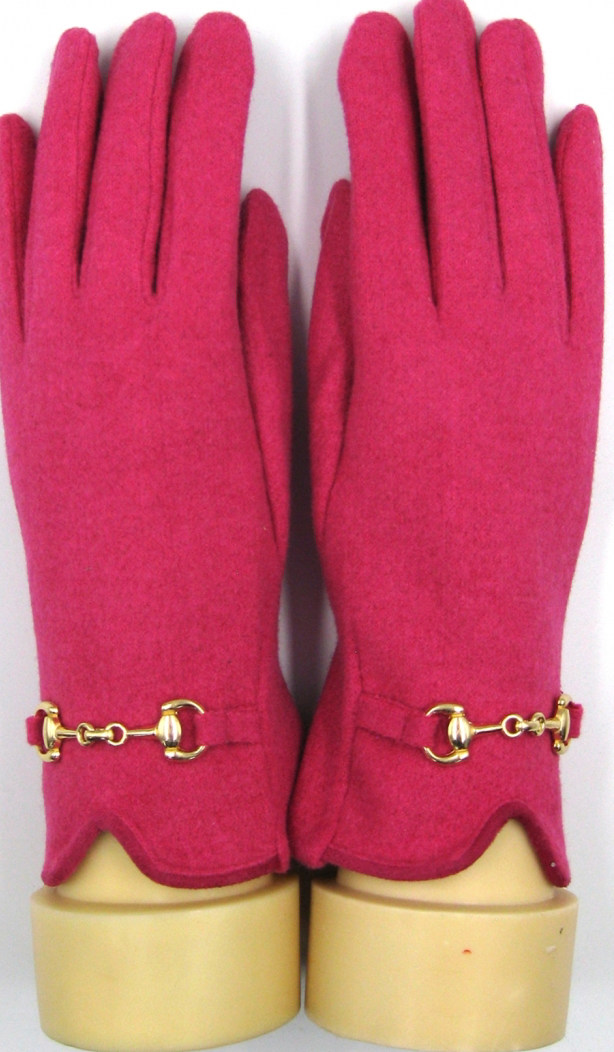 Gold Chain Cashmere Blend Winter Glove