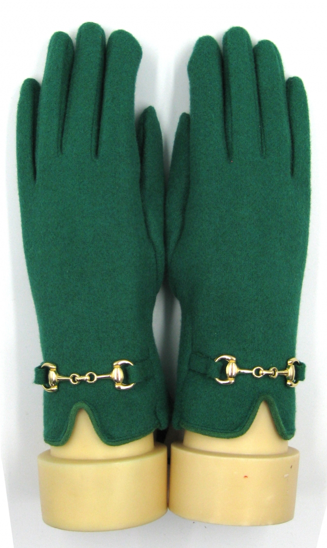 Gold Chain Cashmere Blend Winter Glove