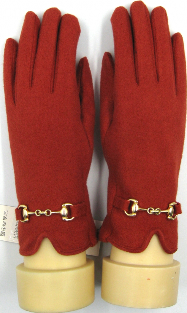 Gold Chain Cashmere Blend Winter Glove