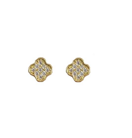 Mini Crystal Clover Earring