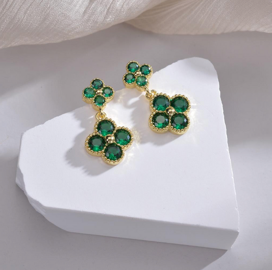 Jade Clover Earrings